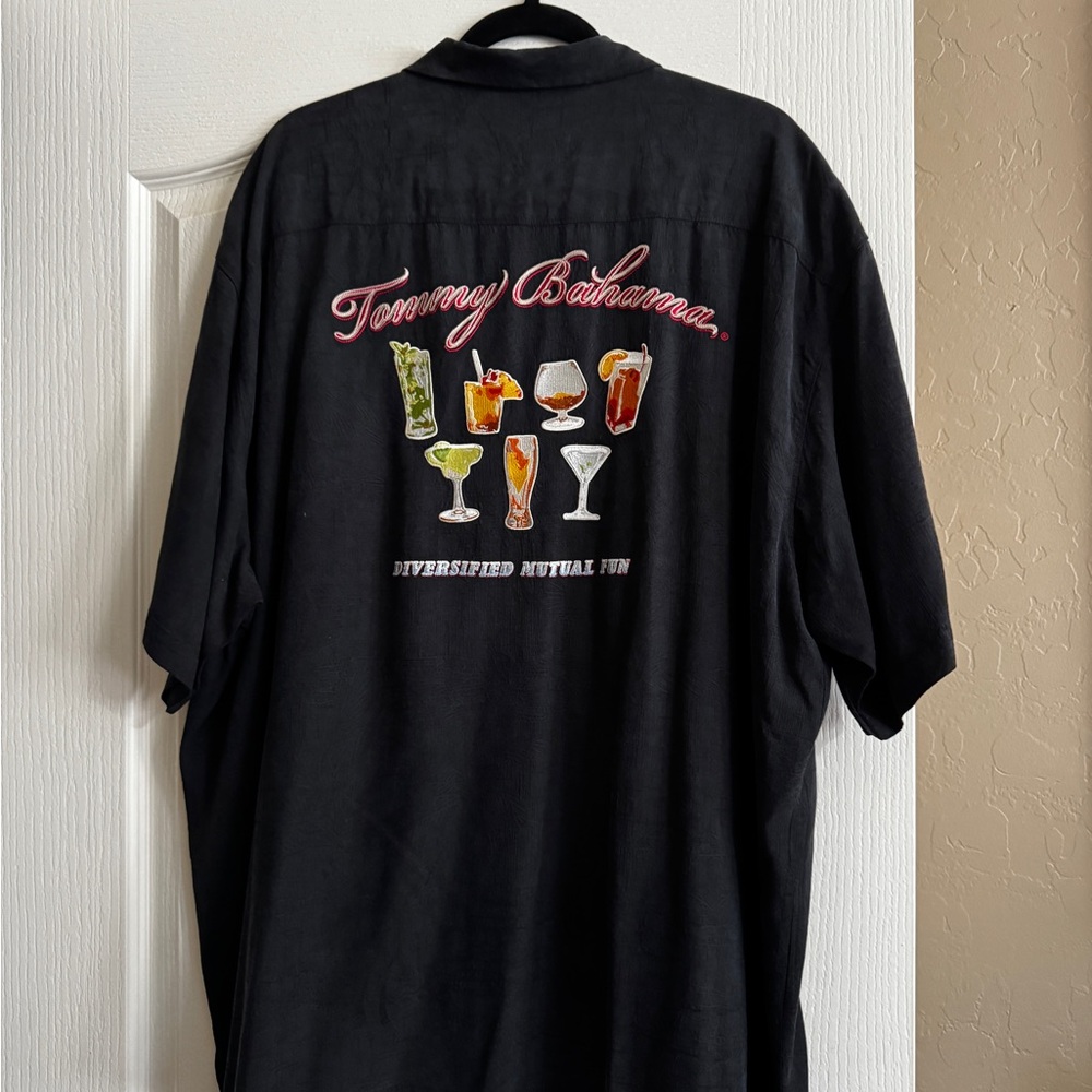 Tommy Bahama Black Cocktail Graphic Shirt